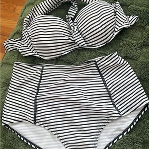 Striped Bikini Set